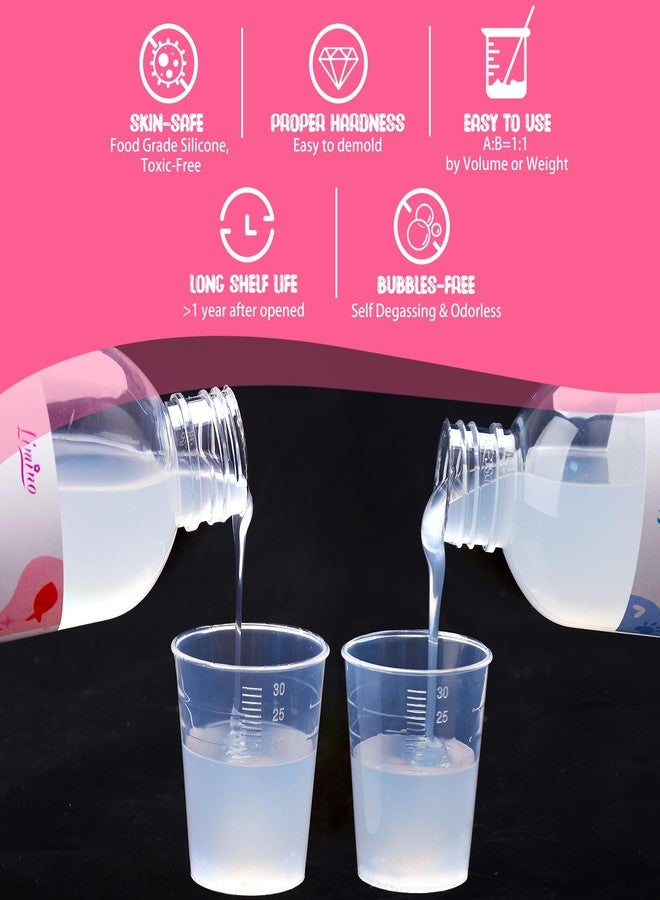 Limino Liquid Silicone for Taba Squishy Kit - 18oz 1:1 AB Ratio Mixed Super Soft Silicone Rubber for Squishy Maker, Perfect DIY Stress Relief Gift Making Kit for Adult Hobby, Taba Bear, Flocking Cat's Paw - Image 3